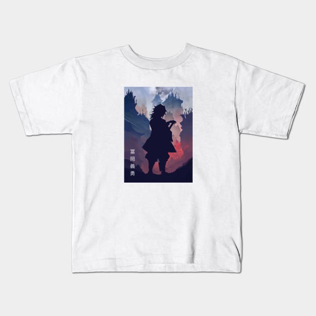 Tomioka Giyu - Minimalist Illustration Kids T-Shirt by The Artz